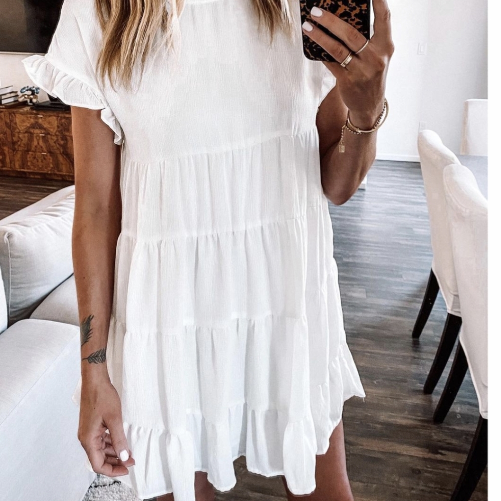 NWT White Summer Dress - Picture 2 of 2